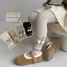 BYKIDDOS-LEGGING Meninas Motivos Fitas De Flores/Leging Baby/Calças Elegantes Para