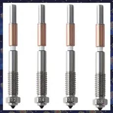 Bocal Bimetálico 0.2/0.4/0.6/0.8mm Peças De Impressora 3D Integradas Isolamento Cerâmico Para QIDI Q2 Q2c