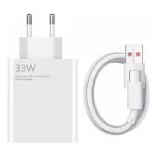 Carregador completo Mi Turbo 33w Para Xi Redmi Note 12 11 Poco X3