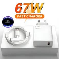 Carregador 67w Rápido Para Xiaomi 14 13 12 11 Ultra Redmi Note 13 12T Turbo 6A Cabo Tipo C