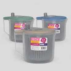 Centrífuga Seca Salada Compacta Verduras Frutas Vegetais Compacta 2,5 Litros Secador Manual