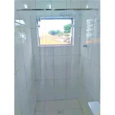 Cortina Lisa para Banheiro  box 1,38m x 2,00m transparente cortina de banheiro ed.
