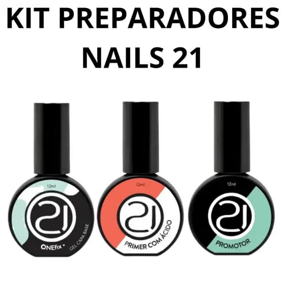 NAILS 21 PREPARADORES + UNHA DE GEL + PROFISSIONAL