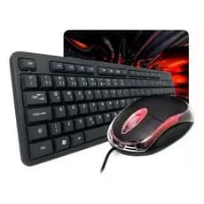 Kit Teclado + Mouse + Mousepad Usb Pc Notebook Home Office