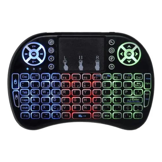 Mini Teclado Wireless Bluetooth Sem Fio Usb Iluminado