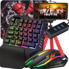 Kit Mobilador Gamer Completo One Hand Uma Mao Otg Tipo C + Otg Micro 7 Peças