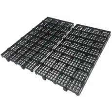 Kit Pallet Estrado Piso de Plastico Preto 50x25x2,5cm