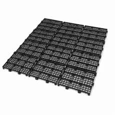 Kit 20 Pisos Plástico Estrado Pallet Palete 50X25Cm (Preto)