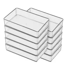 Kit Organizadores de Gavetas Porta Maquiagem Escritorio Geladeira Modular Multiuso Acrilico Grande