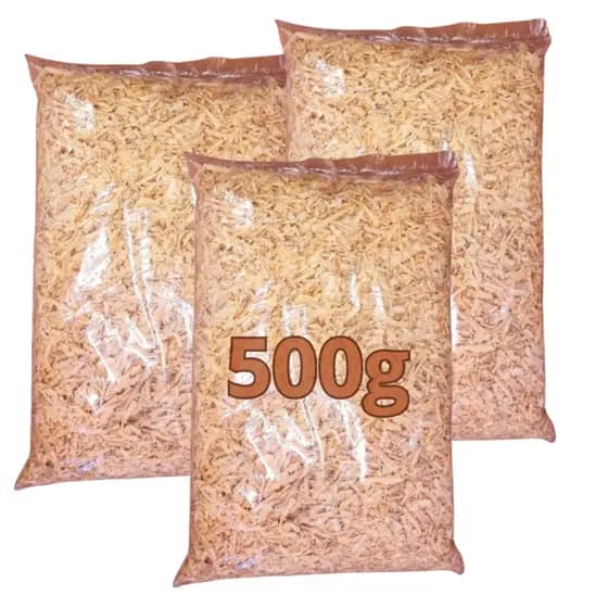 Kit 3 Serragem Prensada Compostagem Roedores Aves Hamster Madeira 500g