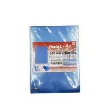Pasta L A4 Azul Para Guardar Papeis - Pacote 10 Unidades
