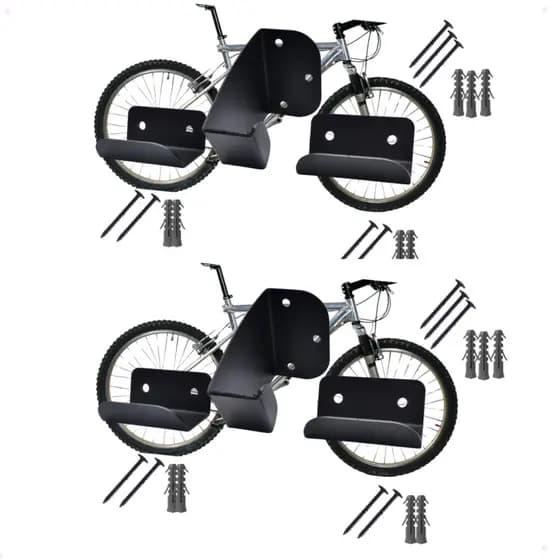 Suporte de Bicicleta Parede Horizontal 2 unidades