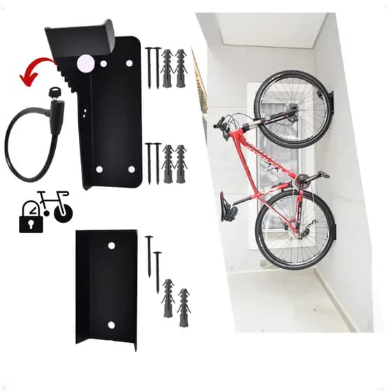 Suporte De Parede Vertical Para Bike Mtb Ou Speed 3v