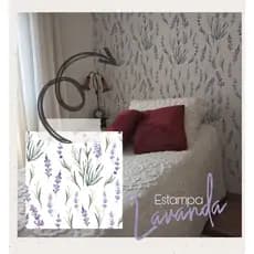 Tecido de parede autocolante papel de parede - Lavanda 2,80x1,40cm