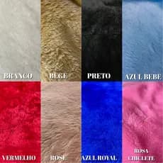 tecido Pelúcia fofinha e macia pelo medio varias cores  0,50x1,60cm
