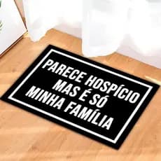 tapete porta de entrada - parece hospicio, mas é só minha familia