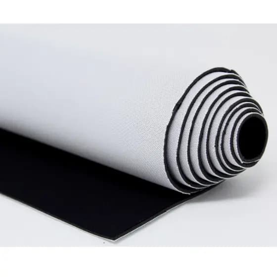 Tecido Malha Neoprene 2mm Branco Preto Poliéster Sublimação