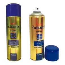 2 Latas De Cola De Contato Em Spray Kisafix 500ml/340g