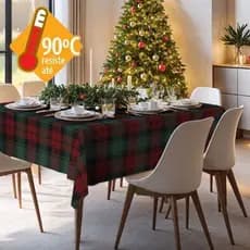 Toalha de mesa PVC termica xadrez natal ( 1,00x1,40cm)