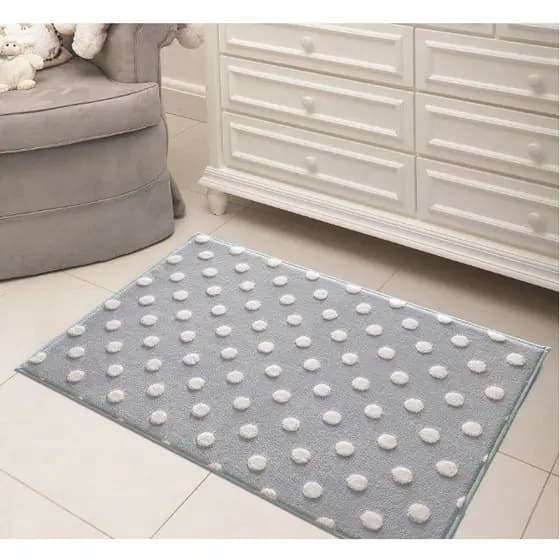 Tapete Infantil Jolitex Mimo Poa Azul 0,70Cm X 1,00M