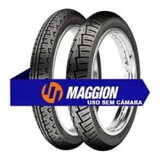 Par Pneu Biz 80/100-14 E 60/100-17 Maggion Winner Sem Camara