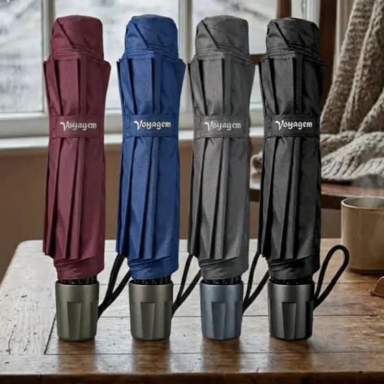 Guarda Chuva Voyagem Manual Super Resistente 10 Varetas Reforçado Unissex Dobrável Liso Grande