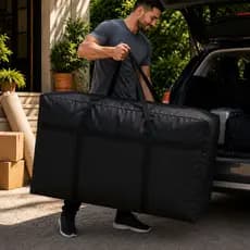 Sacolão Gigante Extra GGG Bolsa Lona Viagem Dobrável Multi Uso Compra Mudança GGG 107 - 350 Litros