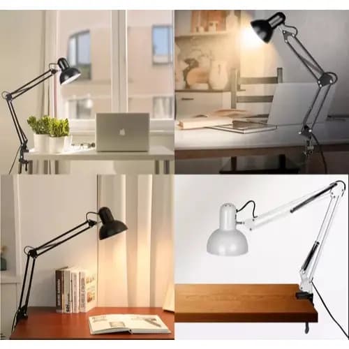 Luminária de Mesa Pixar GRANDE 90cm Articulada Regulável Abajur de Mesa Garra Com ou sem lampada  3 Petalas