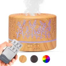 Umidificador Aromatizador De Ar 700ml Ultrassônico 7 Leds Difusor Aromas Óleos Essenciais Controle