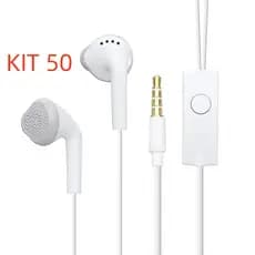 KIT  Fone de ouvido HS330 com microfone  com Fio 3.5mm