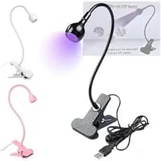 Luminária UV Ultravioleta De Mesa Com Garra Presilha Para Manicure