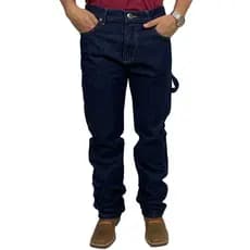 Calca Azul Escura Jeans Carpinteiro 100% Algodao Pura Raca