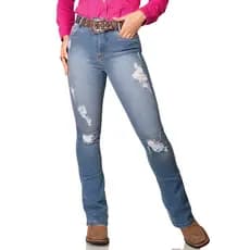 Calca Country Feminina Flare Rasgadinha Liocel Bill Way