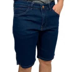 Bermuda Jeans Masculina Azul Escura Com Elastano Vilejack