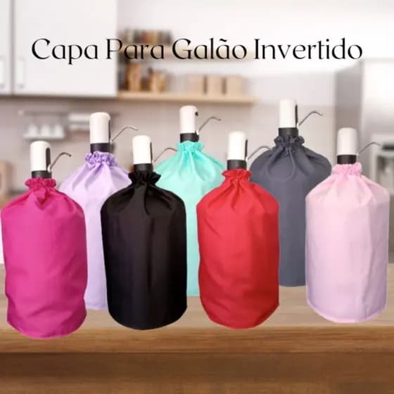 Capa para Galão de água 20L Invertido Cores lisas.