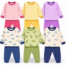 Kit 5 Conjuntos Bebê Menino 100% Algodão Manga Longa Roupa Bebê Enxoval Recém-Nascido RN P M G