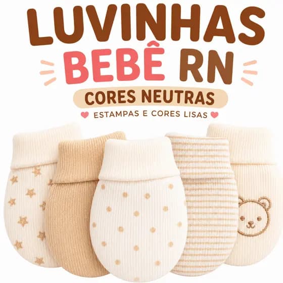 Luvinha Bebê Recém-Nascido | Kit 3 ou 5 Pares | 100% Algodão
