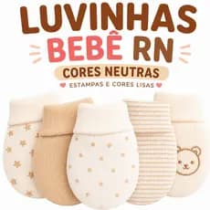 Luvinha Bebê Recém-Nascido | Kit 3 ou 5 Pares | 100% Algodão