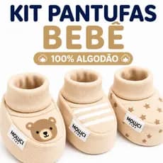 Sapatinho Bebê Recém-Nascido | Kit 3 ou 5 Pares | 100% Algodão - Menino Menina Unissex Neutro