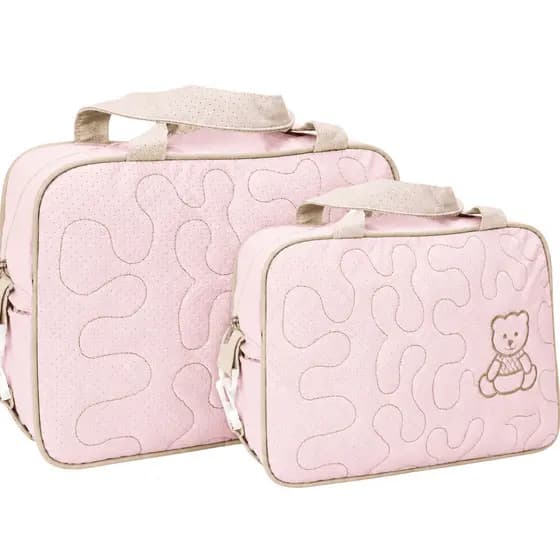 Kit Bolsa Maternidade 2 Peças Bolsa Grande + Bolsa Média Menina Menino Unissex Enxoval Bebe Recem Nascido