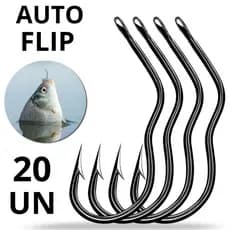 Anzol Auto Flip Fisgada Automática 20 unidades Tilápia | Tucunaré | Traíra | Pesqueiro