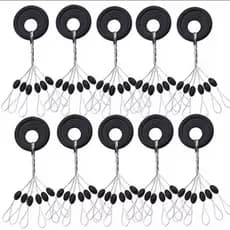 Stopper Para Pesca Kit 60/120 Unidades cor preto