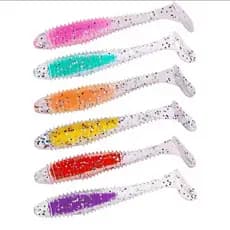 Isca Artificial Shad Ovado 6,5cm, Kit 6 unidades