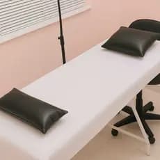 Almofada e Rolinho Impermeável descanso pernas, cabeça, massagem, massoterapia, estética, Cílios