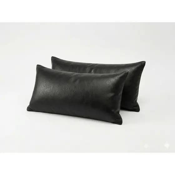 KIT 2 Travesseiro Impermeável Napa 40x30x08 Estética Preto