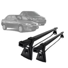 Rack Bagageiro de Teto Aço Chevrolet Corsa Sedan e Classic 1994 A 2016 Reforçado 60 KG Steel Racks