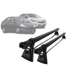 Rack Bagageiro de Teto Aço Chevrolet Prisma 4 Portas 2012 a 2019 Reforçado 60 KG Steel Racks