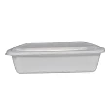Marmita Plastica Para Delivery Com Tampa Sobrepor R42 - 1000 ml Congelamento Microondas Livre de BPA