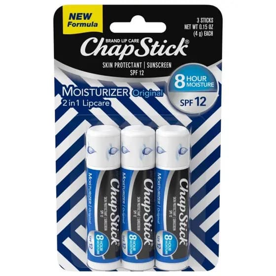Hidratante Labial ChapStick Original FPS 12 Bastão Importado