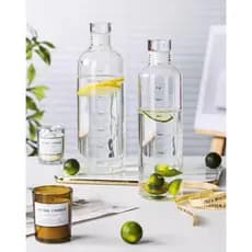 Garrafa inteiro de vidro com tampa de vidro para água bebidas 1. Litro